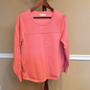 89th & Madison Coral Long Sleeve Top